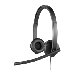 Logitech H570e Mono MS Teams Laidinės ausinės USB-A, Juoda