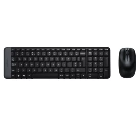 Logitech MK220 Combo Belaidė klaviatūra + pelė, US, Juoda