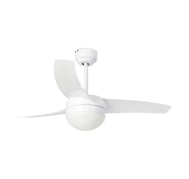 Lubų ventiliatorius Faro Easy, su šviestuvu, baltos spalvos