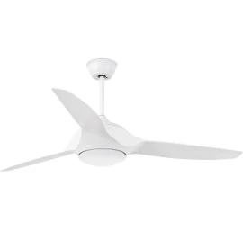 Lubų ventiliatorius Faro Kailua, su šviestuvu, baltos spalvos