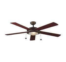 Lubų ventiliatorius Faro Manila, su šviestuvu, rudos spalvos