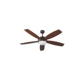 Lubų ventiliatorius Faro Vanu, su šviestuvu, rudos spalvos