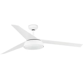 Lubų ventiliatorius Faro Vulcano LED, su šviestuvu, baltas