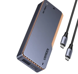 M.2 Nvme Ssd Korpusas Su Usb4 40 Gb/s Aktyviuoju Aušinimu - Pilkas