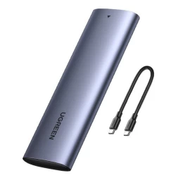 M.2 Superspeed 10gbps Ssd Korpusas + Usb-c Kabelis 0,5 M Pilkos Spalvos