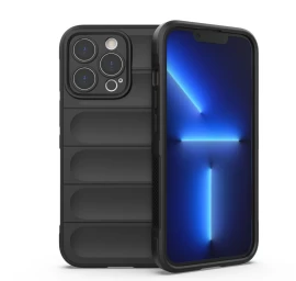 magic Shield Dėklas iphone 13 Pro Max - Juodas šarvuotas Minkštas Dėklas