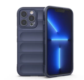 magic Shield Dėklas iphone 13 Pro Max Lankstus šarvuotas Dėklas Tamsiai Mėlynos Spalvos