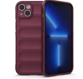 magic Shield Dėklas iphone 14 Plus, Lankstus šarvuotas Dėklas, Bordo Spalvos
