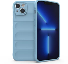 magic Shield Dėklas iphone 14 Plus, Lankstus šarvuotas Dėklas, šviesiai Mėlynas