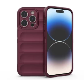Magic Shield Dėklas Iphone 14 Pro Lankstus šarvuotas Dėklas Bordo Spalvos