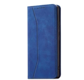 magnet Fancy Case Dėklas samsung Galaxy S23 Ultra Su Atvartu, Piniginės Stovas Mėlynas