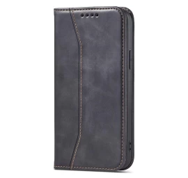Magnet Fancy Case iphone 14 Pro Dėklas, Apverčiamas Dangtelis, Piniginės Stovas, Juodas