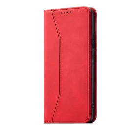 Magnet Fancy Case Samsung Galaxy S23+ Dėklas Su Atvartu, Piniginės Stovas Raudonas