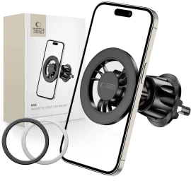 Magnetinis Automobilinis Laikiklis Išmaniesiems Telefonams Ant Grotelių magsafe N56 - Juodas