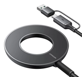 Magnetinis Belaidis įkroviklis 15 W Su Usb / Usb-c Kabeliu, Juodas