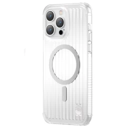 Magnetinis Dėklas Iphone 14 Plus Magsafe Pqy Go Out Series Sidabrinis