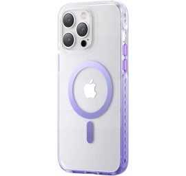 Magnetinis Dėklas Iphone 14 Plus Magsafe Pqy Ice Crystal Series Violetinės Spalvos