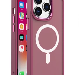 Magnetinis Dėklas Su magsafe Iphone 15 Plus, Skirtas iphone 15 Plus, Bordo Spalvos