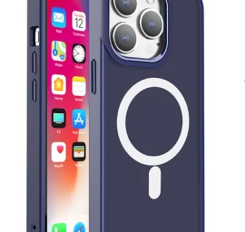 Magnetinis Dėklas Su magsafe, Skirtas iphone 15 Pro Max, Matinės Spalvos - Tamsiai Mėlynas Magnetinis Dėklas Su magsafe, Skirtas iphone 15 Pro Max, Matinės Spalvos - Tamsiai Mėlynas