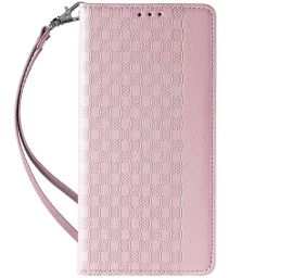 Magnetinis Dirželis Dėklas Samsung Galaxy S23+ Apverčiamasis Dangtelis, Piniginė, Mini Lanyard Stovas, Rožinės Spalvos Magnetinis Dirželis Dėklas Samsung Galaxy S23+ Apverčiamasis Dangtelis, Piniginė, Mini Lanyard Stovas, Rožinės Spalvos