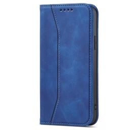 Magnetinis fancy Dėklas iphone 14 Pro Apverčiamam Piniginės Stovo Dangteliui, Mėlynos Spalvos