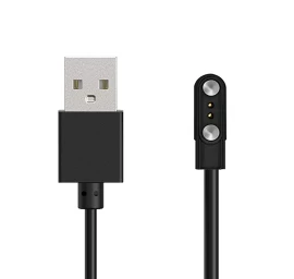 Magnetinis įkroviklis 2 Kontaktų 2,8 Mm Išmaniesiems Laikrodžiams 60 Cm - Juodas