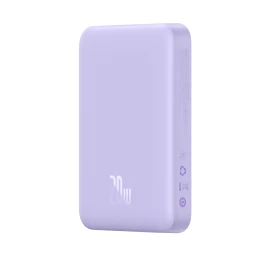 Magnetinis Indukcinis 10000 Mah 20 W Powerbankas + Usb-c Kabelis - Violetinis