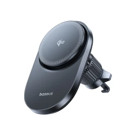 Magnetinis Laikiklis Su Indukciniu Išmaniojo Telefono įkrovikliu Ant qi2-air Grotelių - Juodas