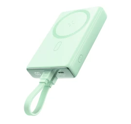 Magnetinis Maitinimo Blokas 10000mah 20w Su Lopšiu + lightning - Usb-c Laidas - žalias