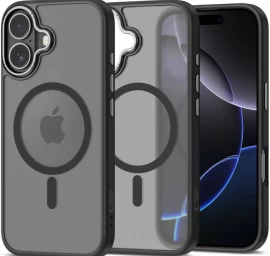 magsafe Apsauginis Dėklas iphone 17 Magedge - Matinės Juodos Spalvos