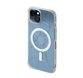 magsafe Kingxbar Pqy Crack Series Silikoninis Dėklas iphone 15 - Skaidrus