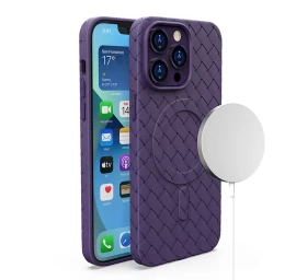magsafe Woven Case Dėklas iphone 15 Su magsafe Woven Case, Violetinės Spalvos