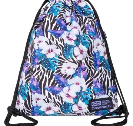 Maišelis sportinei aprangai CoolPack Solo Flower Zebra