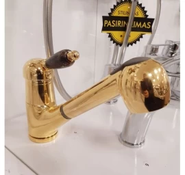 Maišytuvas plautuvei Fiore IMPERIAL BLACK, aukso spalvos, 89OO4010