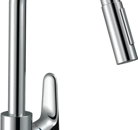 Maišytuvas plautuvei Hansgrohe Focus M41 240 su ištraukiama žarna chromas, 73880000