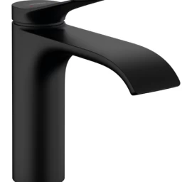 Maišytuvas praustuvui Hansgrohe Vivenis 110 su dugno vožtuvu, matinis juodas, 75020670