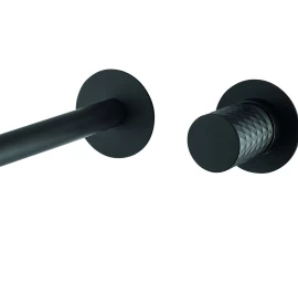 Maišytuvas praustuvui iš sienos Xenon Charme su Matt Black spalvos rankenėle