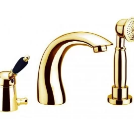 Maišytuvas vonios kraštui Fiore IMPERIAL BLACK 3 dalių, aukso sp., 89OO5105