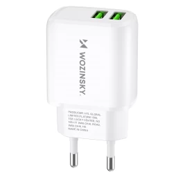 Maitinimo Adapteris 100-240v 30w 2.4a 2x Usb-a Baltas