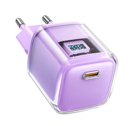 Maitinimo įkroviklis Su Ekranu Pd 30w Gan3 Usb-c Purpurinės Spalvos