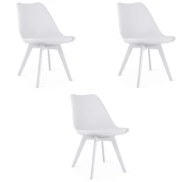 Mark Kėdė - Balta / Kojos Baltos X 3