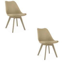 Mark Kėdė - Tamsiai Smėlio Spalvos / Smėlio Spalvos Kojos X 2