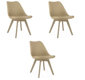 Mark Kėdė - Tamsiai Smėlio Spalvos / Smėlio Spalvos Kojos X 3