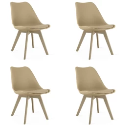 Mark Kėdė - Tamsiai Smėlio Spalvos / Smėlio Spalvos Kojos X 4