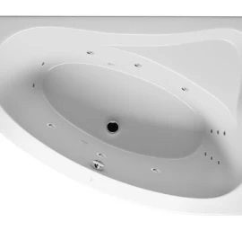 Masažinė akrilinė vonia Riho Aryl Flow 6+6+2 153,5x100,5 cm, kairė