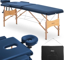Masažo Stalas Medinis Nešiojamasis Sulankstomas Gultas Toulouse Blue Iki 227 Kg Mėlynas