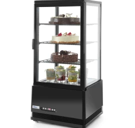 Matinio Stiklo Vitrina 78l, 3 Lentynos, Juoda Arktic Hendi 233658