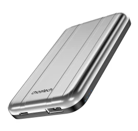 Mažas Lengvas Indukcinis 5000 Mah Magsafe Usb-a Usb-c Sidabrinės Spalvos Maitinimo šaltinis