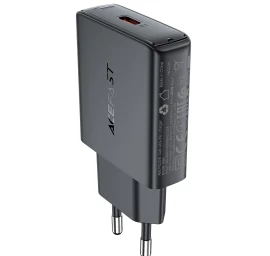 Mažas Plokščias Gan Pd 20w Usb-c Tinklo įkroviklis, Juodas