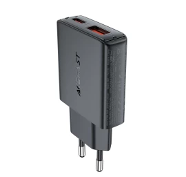 Mažas Plokščias Gan Pd 30w Usb-a Usb-c Tinklo įkroviklis, Juodas